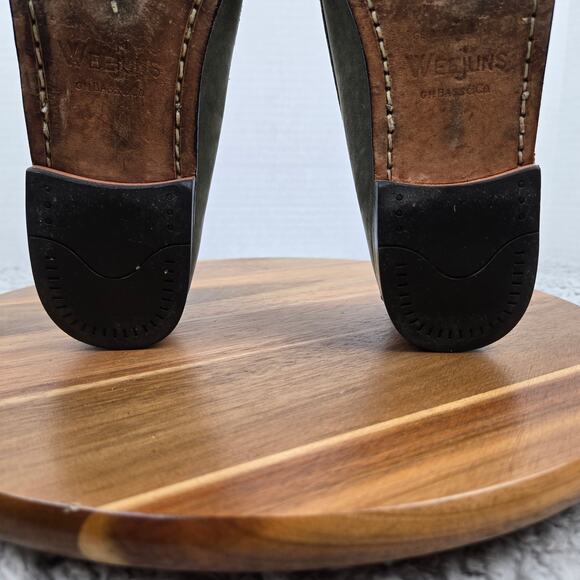 G.H. Bass Weejuns Womens 8.5M Green Suede Snake Print Casual Daily Penny Loafer - Picture 10 of 12